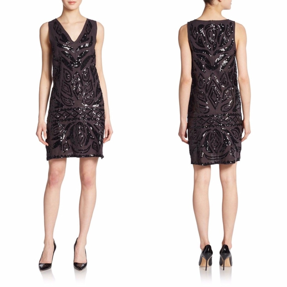 NWT Calypso St Barth Lizbeth Black Sequin Dress